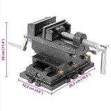 Manually Operated Cross Slide Drill Press Vice 70 mm 145383