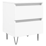 ZNTS Bedside Cabinet White 40x35x50 cm Engineered Wood 826876