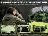 Pop Up Tent 3000mm Waterproof Instant Camping Tent 3-4 Person with 2 Doors 4 Windows Green T3398P554331