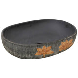 Countertop Basin Grey and Black Oval 59x40x14 cm Ceramic 155107