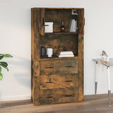 ZNTS Wall Cabinet Smoked Oak 80x33x80 cm Engineered Wood 816589