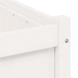 Garden Planters 2 pcs White Solid Wood Pine 837427