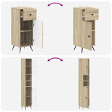 3 Piece Bathroom Cabinet Set BREDA Engineered Wood 3417884
