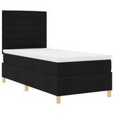 Box Spring Bed with Headboard Black 100 x 200 cm Fabric 3339520