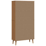 Bookcase MOLDE 85 x 35 x 170.5 cm Solid Pine Wood Caramel 42020943