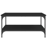 Coffee Table Black 80x80x40 cm Engineered Wood 832838