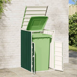 Wheelie Bin Storage for Single Bin Green 72x81x115 cm Steel 4006171