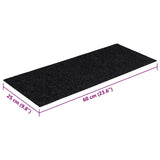 Stair Mats Self-adhesive 30 pcs 60x25 cm Black Rectangular 3365705