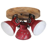 Ceiling Lamp 25 W Distressed Red 35x35x25 cm E27 371828