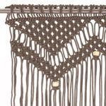 ZNTS Macrame Curtain Taupe 140x240 cm Cotton 323980