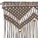 ZNTS Macrame Curtain Taupe 140x240 cm Cotton 323980