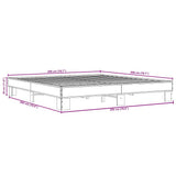 Bed Frame without Mattress Brown Oak 200x200 cm 3280221