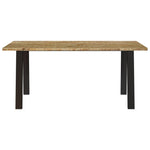 ZNTS Dining Table 150x90x75 cm Solid Wood Acacia 353298