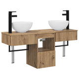 Bathroom Furniture Set 3 pcs Artisan Oak Engineered Wood 3405586