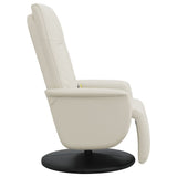 Massage Recliner Chair with Footrest Cream Faux Leather 356513