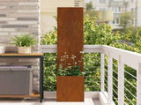 Garden Privacy Screen Rusty 32 x 32 x 150 cm Weathering steel 876391