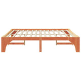 Bed Frame Brown 200 x 200 cm Solid Pine Wood 872976