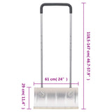 Snow Shovel with Extendable Handle Silver 61 cm Blade Steel 364819