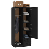 Wardrobe Black 80x52x180 cm Engineered Wood 800640
