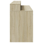 Desk with LED Lights Sonoma Oak 140x55x91 cm Engineered Wood 3309422