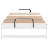 Bed Frame White 90 x 190 cm Solid Pine Wood 873152