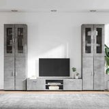 TV Cabinet Set FLORIN 3 pcs Concrete Grey Engineered Wood 3397997