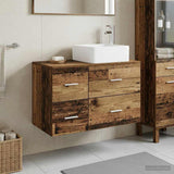 Bathroom Furniture Set 2 pcs Old Wood Engineered Wood 3403982