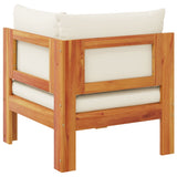 Garden Sofa Corner with Cushions Solid Wood Acacia 367622