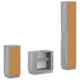 3 Piece Bathroom Cabinet Set HOORN Engineered Wood 3417879
