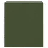 ZNTS Bedside Cabinets 2 pcs Olive Green 34.5x39x44 cm Steel 841760