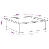 Fire Pit Ring Black 80 x 80 x 25 cm Steel 8012628