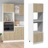 Microwave Cabinet Lyon Sonoma Oak 60x57x207 cm Engineered Wood 3334019