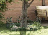 Garden Fence 5 pcs Green Steel 42021371