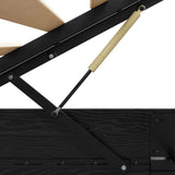 Ottoman Bed Frame Black Oak 193 x 120 x 25 cm Engineered Wood 3409286