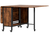 Six-Person Drop Leaf Dining Table - Rustic Brown/Black T3398P344822