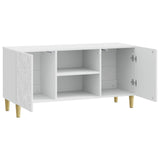 TV Cabinet 102 x 34.5 x 50 cm High Gloss White Engineered Wood 895159