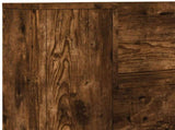 Headboard Cabinet with LED Smoked Oak 180 x 16.5 x 103.5 cm 8006572