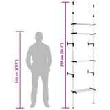 Telescopic Wardrobe System with Shelves Aluminium 321106