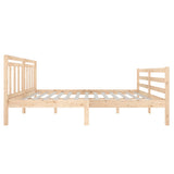 Bed Frame without Mattress Double Solid Wood 3100629