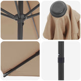 Garden Parasol 270 x 270 cm Polyester Rectangular Taupe 42036187