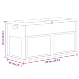 Garden Storage Box 320 L Grey Black 45689