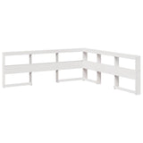 Bookcase Bed without Mattress White 180x200 cm Super King Solid Wood Pine 3324374