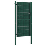 ZNTS Fence Gate PVC and Steel 164x100 cm Green 145230