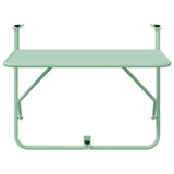 Hanging Balcony Table Folding Mint Green 60 x 39 x 65 cm Steel 42008072