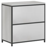 Kitchen Storage Cabinet HATTEM Silver 90 x 50 x 92 cm Steel 874986