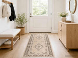 Runner Rug FLORNES Woven Ecru 80 x 400 cm PP 7 mm 42057518