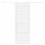 Sliding Door White 78 x 202 cm Solid Pine Wood 3333583