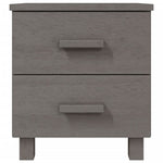 ZNTS Bedside Cabinets HAMAR 2 pcs Light Grey 40x35x44.5cm Solid Wood 340411