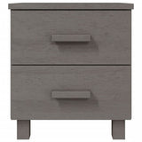 ZNTS Bedside Cabinets HAMAR 2 pcs Light Grey 40x35x44.5cm Solid Wood 340411