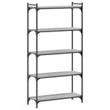 Bookcase 5-Tier Grey Sonoma 80x30x154 cm Engineered Wood 837680